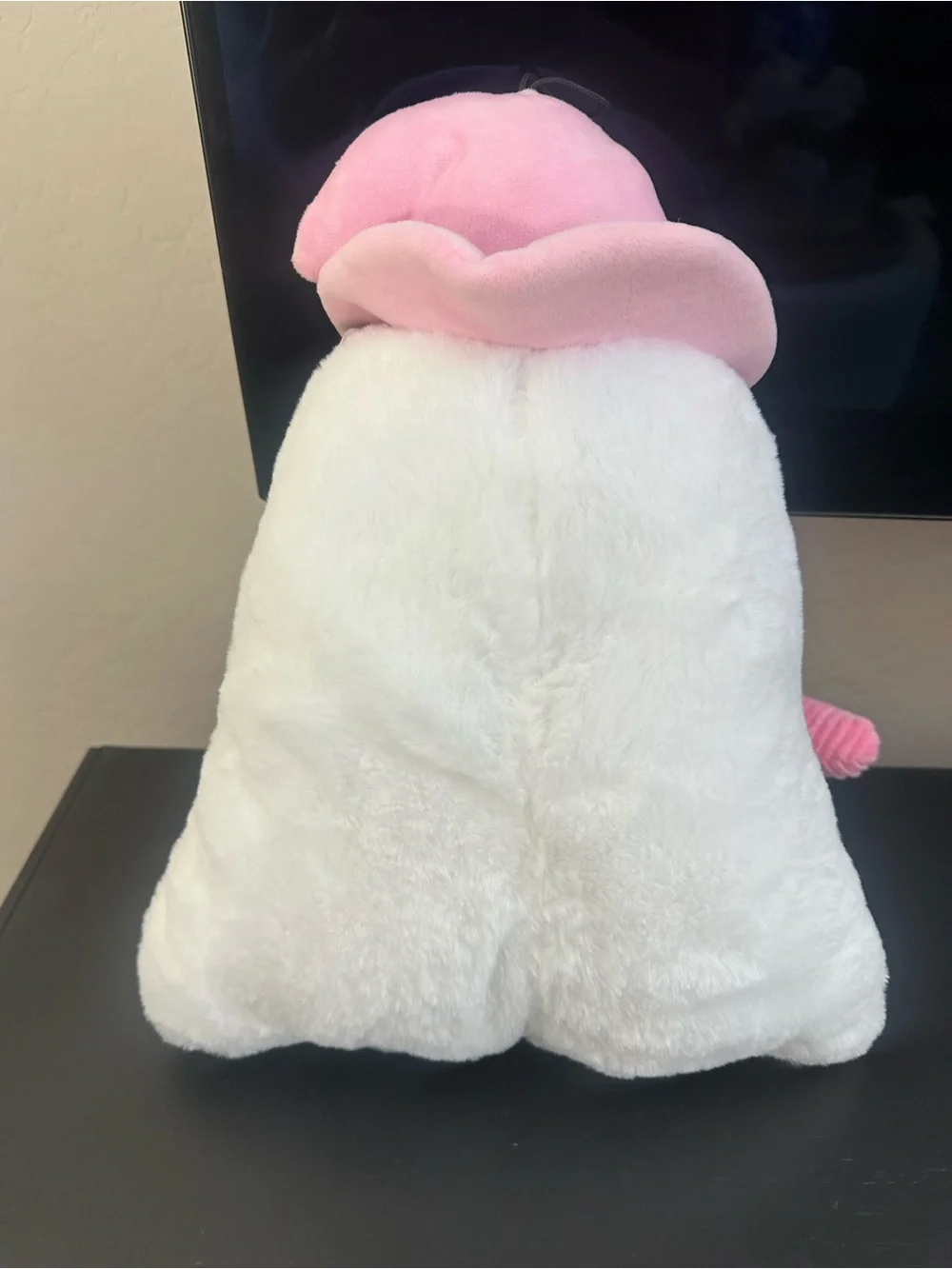 Oversized Pink Witch Ghost Squeaky Dog Toy Halloween Decor Plush